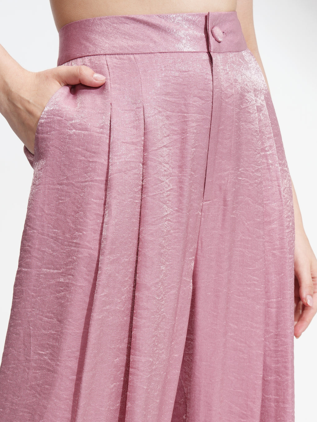 Tokyo Talkies Women Pink Top With Palazzos - Pink - Image 8