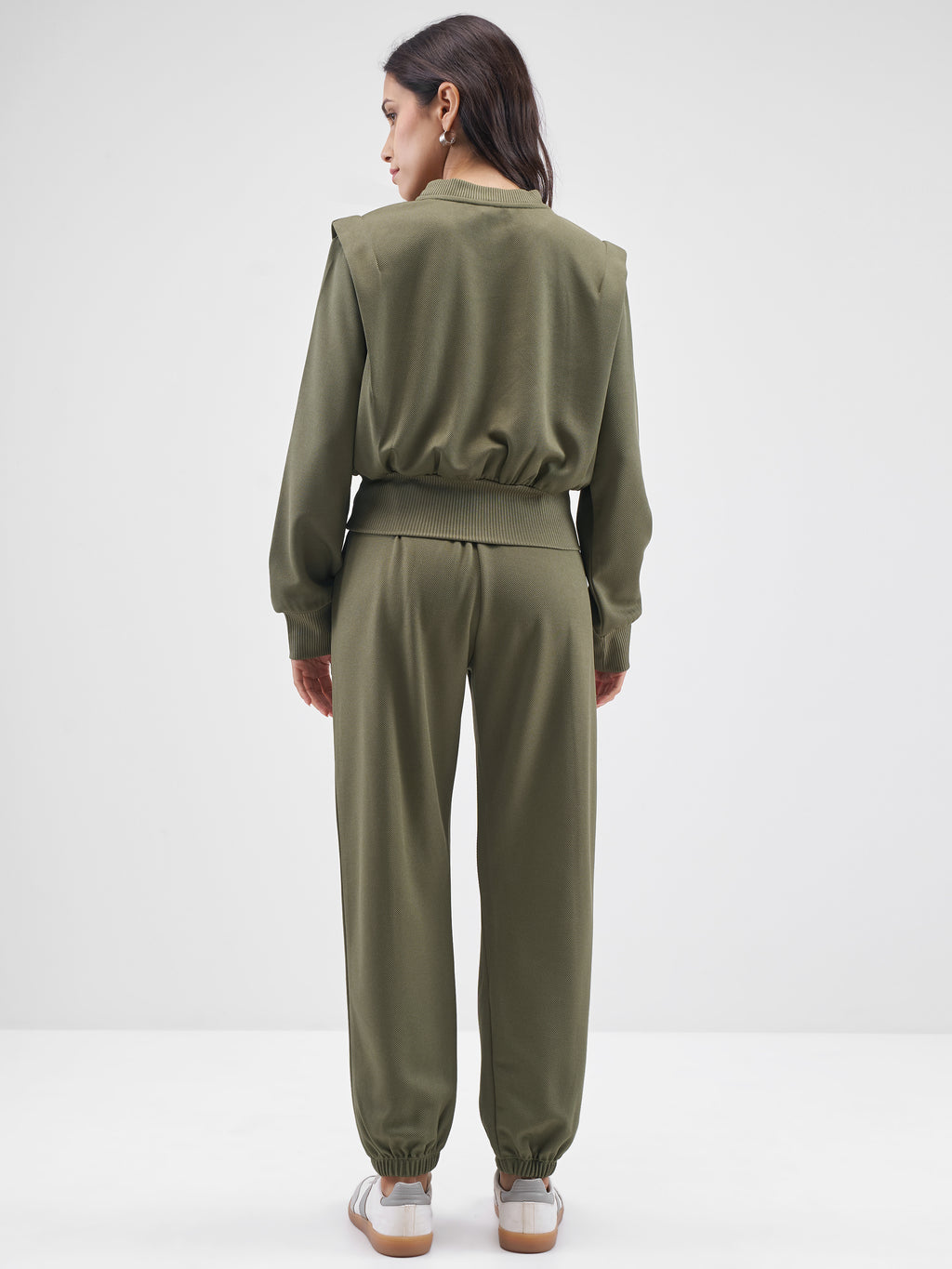 Street By Tokyo Talkies Women Olive Top With Joggers Co-Ords - Olive - Image 3