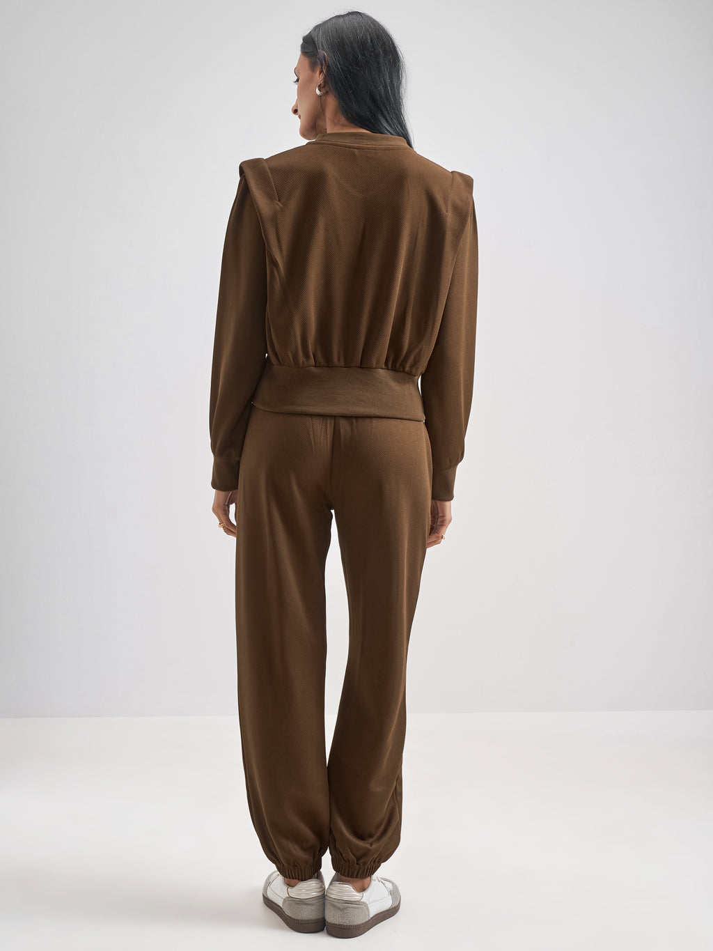 Street By Tokyo Talkies Women Brown Top With Jogger Co-Ords - Brown - Image 3