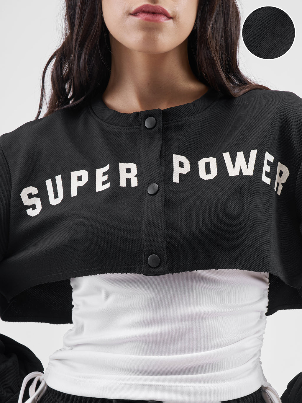 Street By Tokyo Talkies Women Black Top With Joggers Co-Ords - Black - Image 5