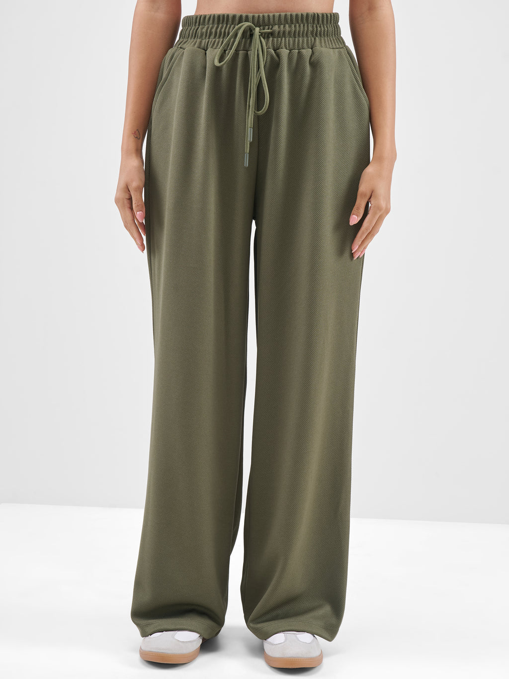 Street By Tokyo Talkies Women Olive Top With Trouser Co-Ords - Olive - Image 6