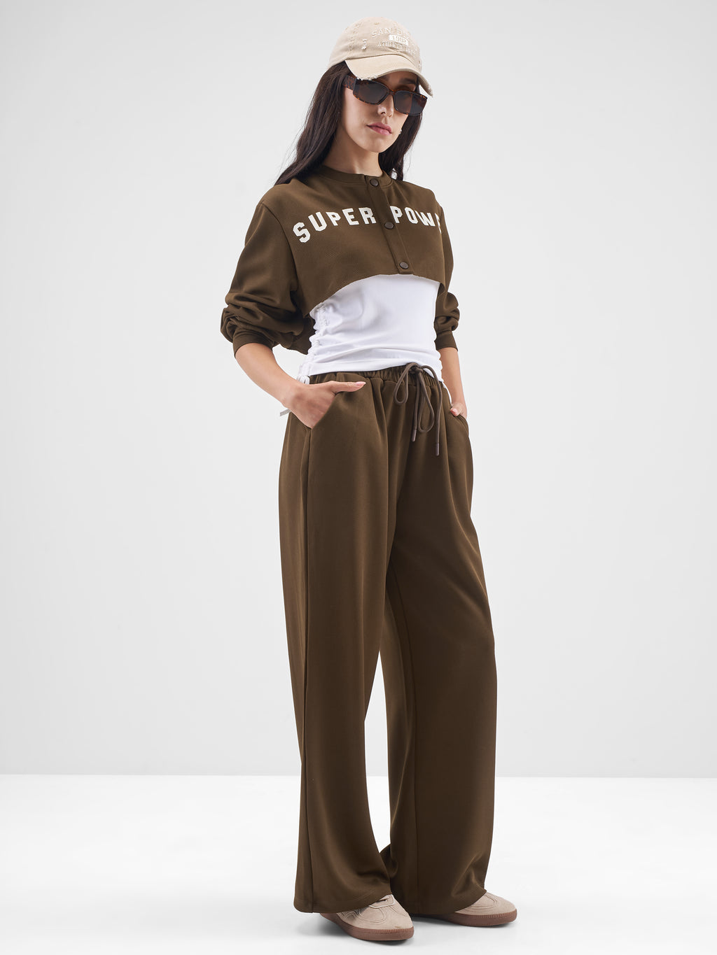 Street By Tokyo Talkies Women Brown Top With Trouser Co-Ords - Brown - Image 4