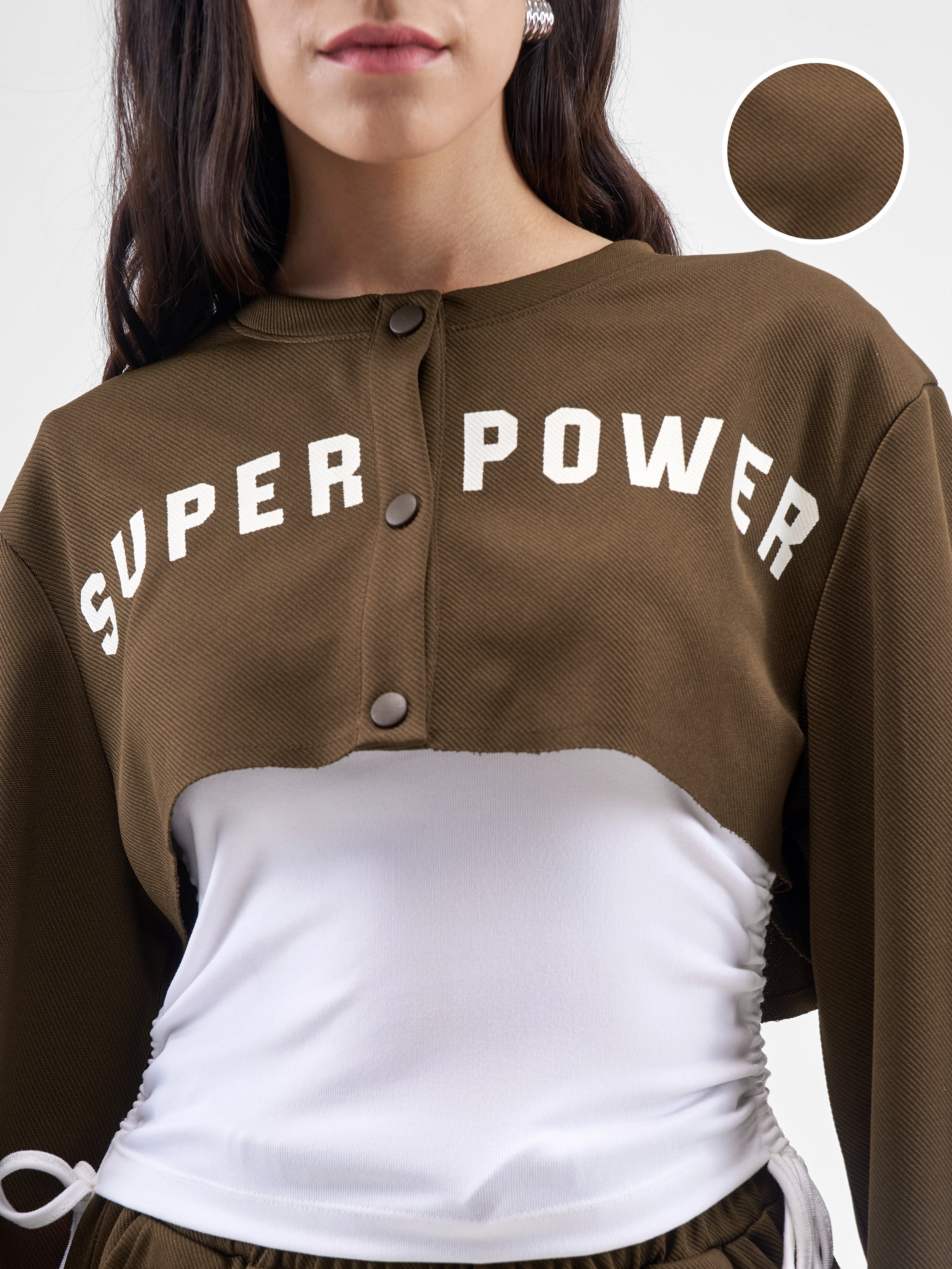 Street By Tokyo Talkies Women Brown Top With Trouser Co-Ords - Brown - Image 5