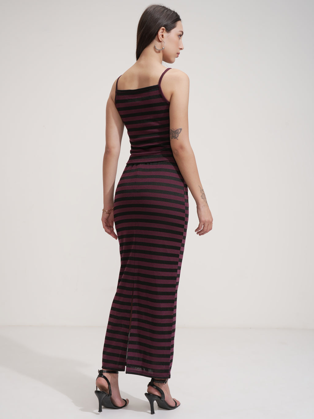 Tokyo Talkies Women Purple Top With Skirt - Purple - Image 3