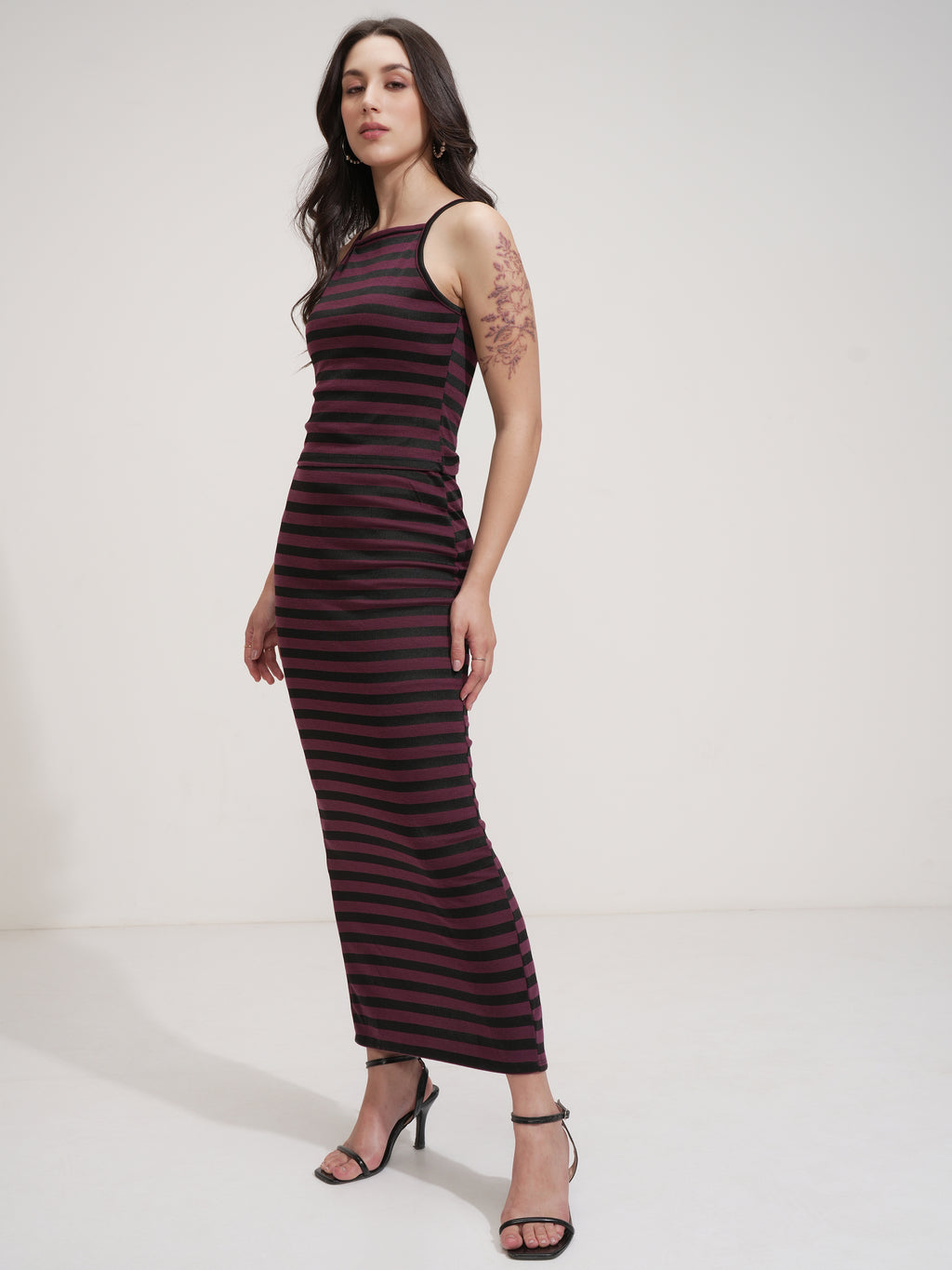Tokyo Talkies Women Purple Top With Skirt - Purple - Image 4