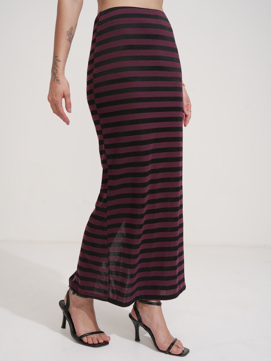 Tokyo Talkies Women Purple Top With Skirt - Purple - Image 8