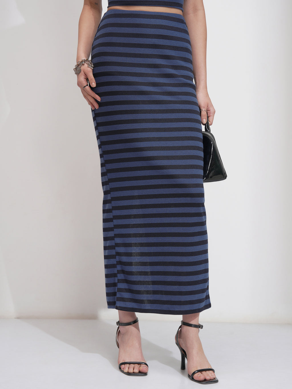 Tokyo Talkies Women Blue Top With Skirt Co-Ords - Blue - Image 8