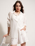 Tokyo Talkies Women Off White Shirt With Short - Off White - Image 1