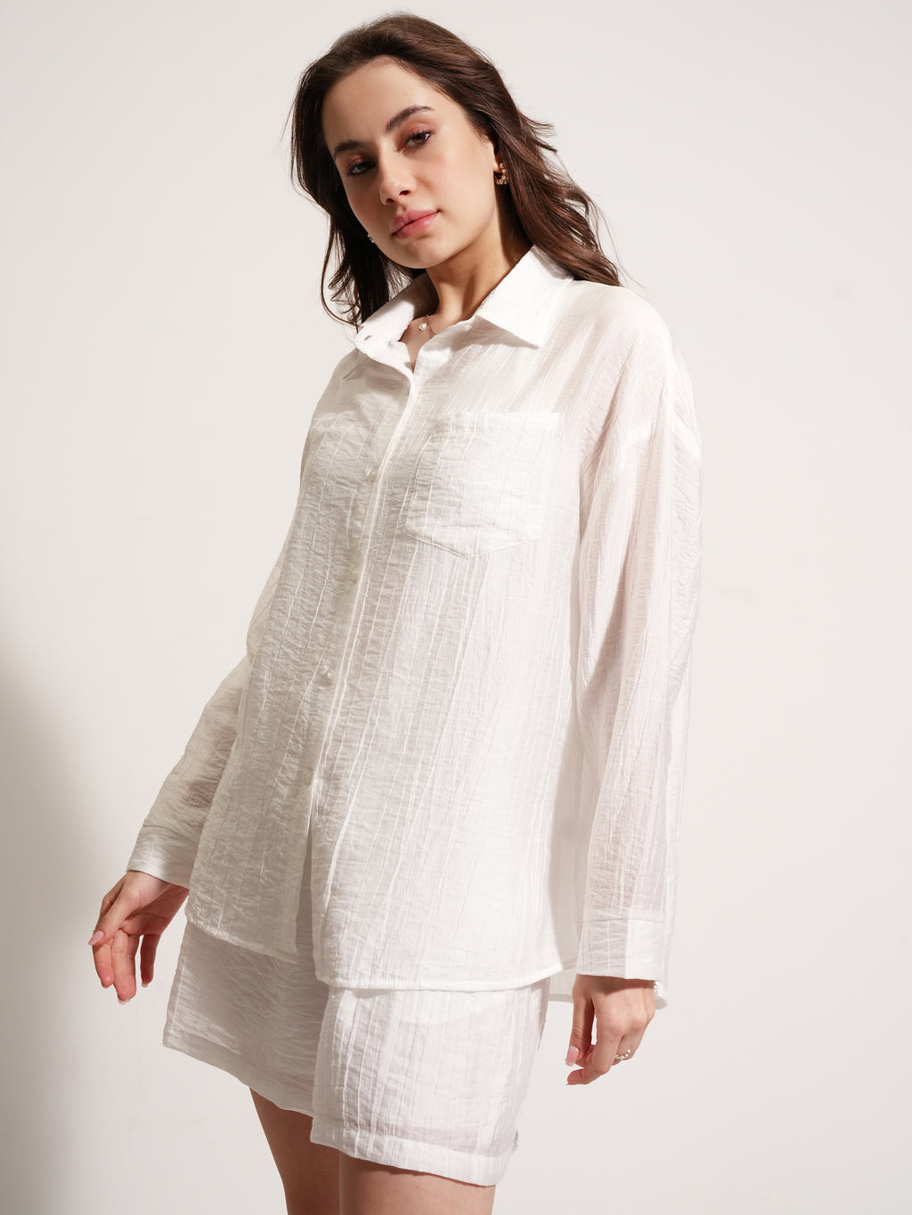 Tokyo Talkies Women Off White Shirt With Short - Off White - Image 4