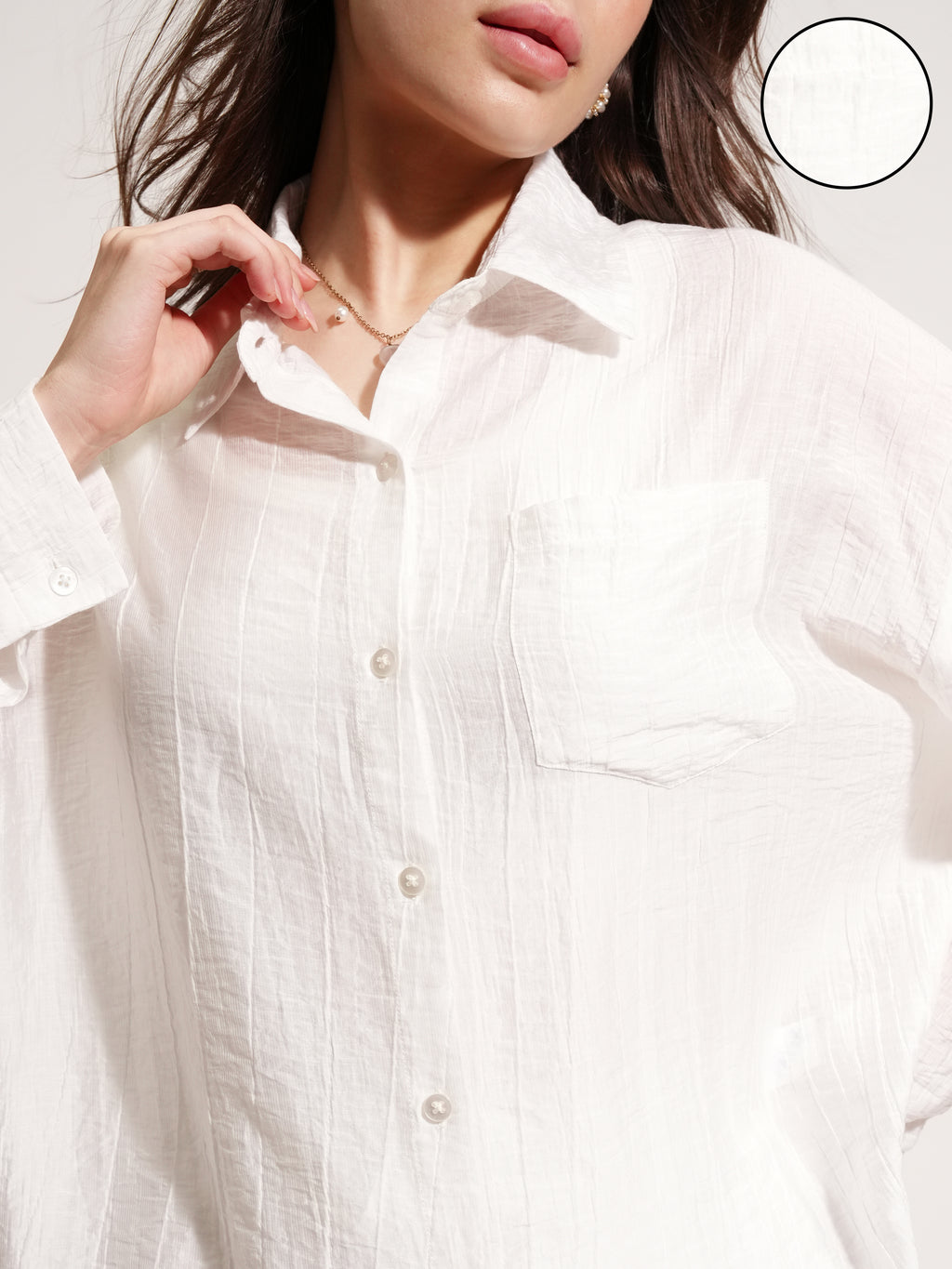 Tokyo Talkies Women Off White Shirt With Short - Off White - Image 5