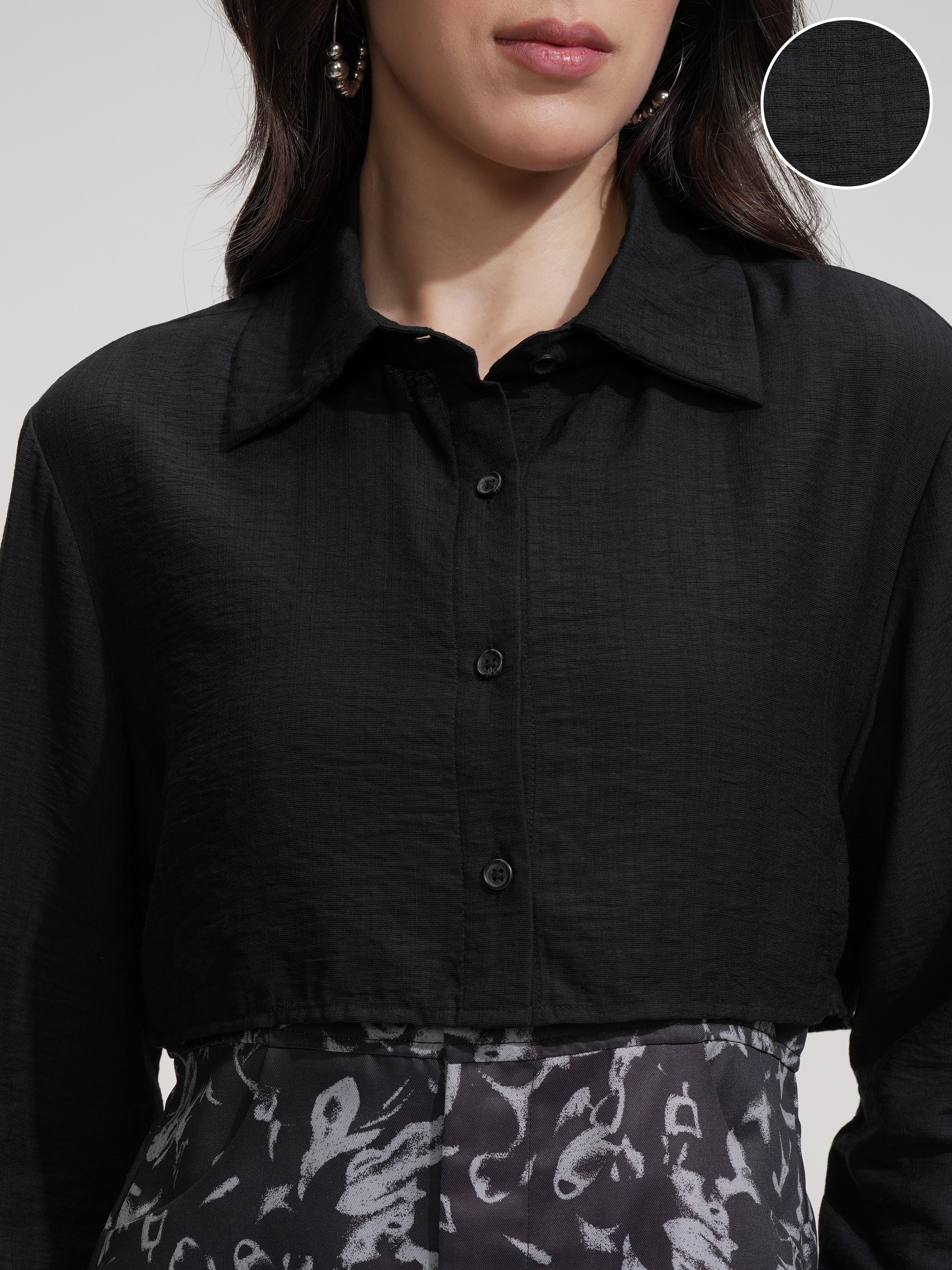 Tokyo Talkies Women Black Printed Bodycon Dress - Black - Image 5