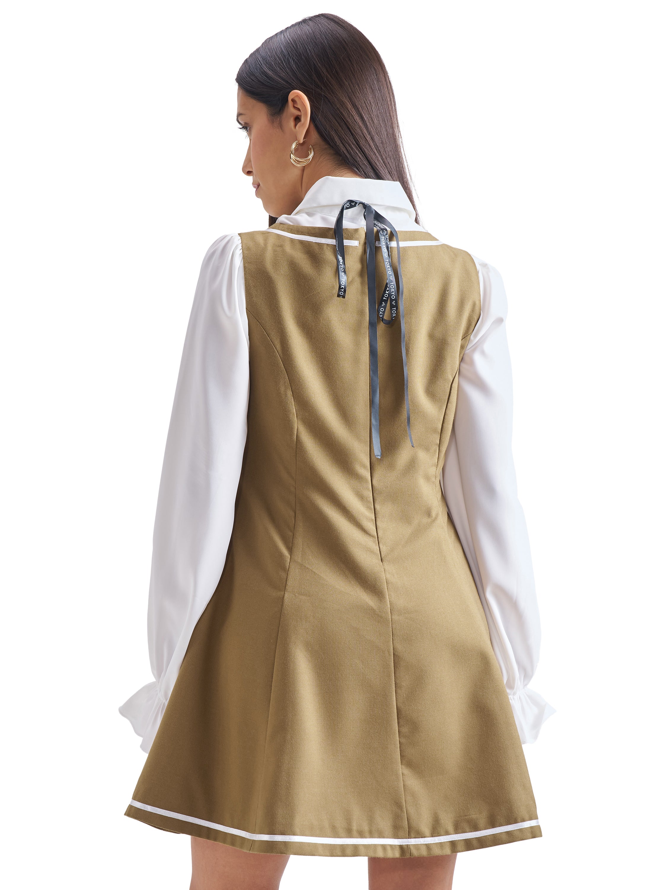 ESPYR By Tokyo Talkies Women Solid Shirt Dress - Brown - Image 8