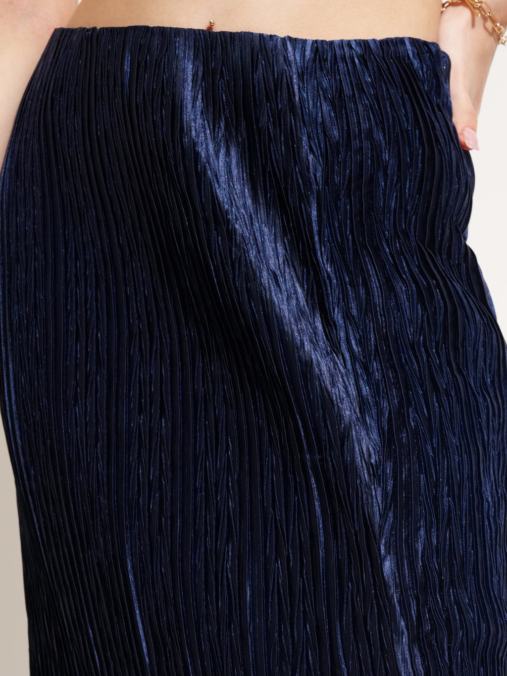 Tokyo Talkies Women Navy Blue Top With Skirt - Navy Blue - Image 7