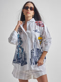 ESPYR By Tokyo Talkies Women White Shirt With Shorts Co-ords - White - Image 1