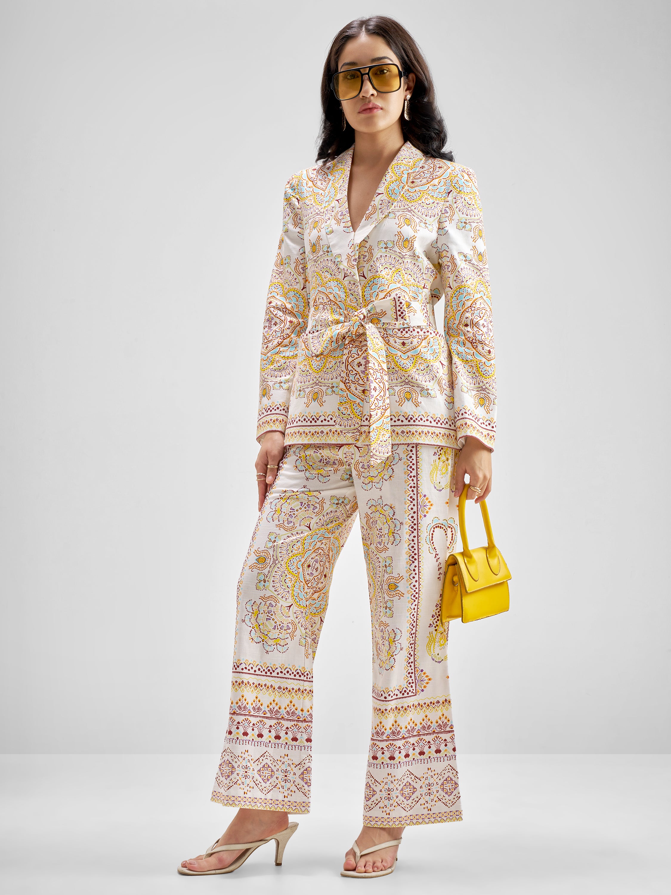 Chic By Tokyo Talkies Women Multi Blazer With Trouser Co-Ords - Multi - Image 2