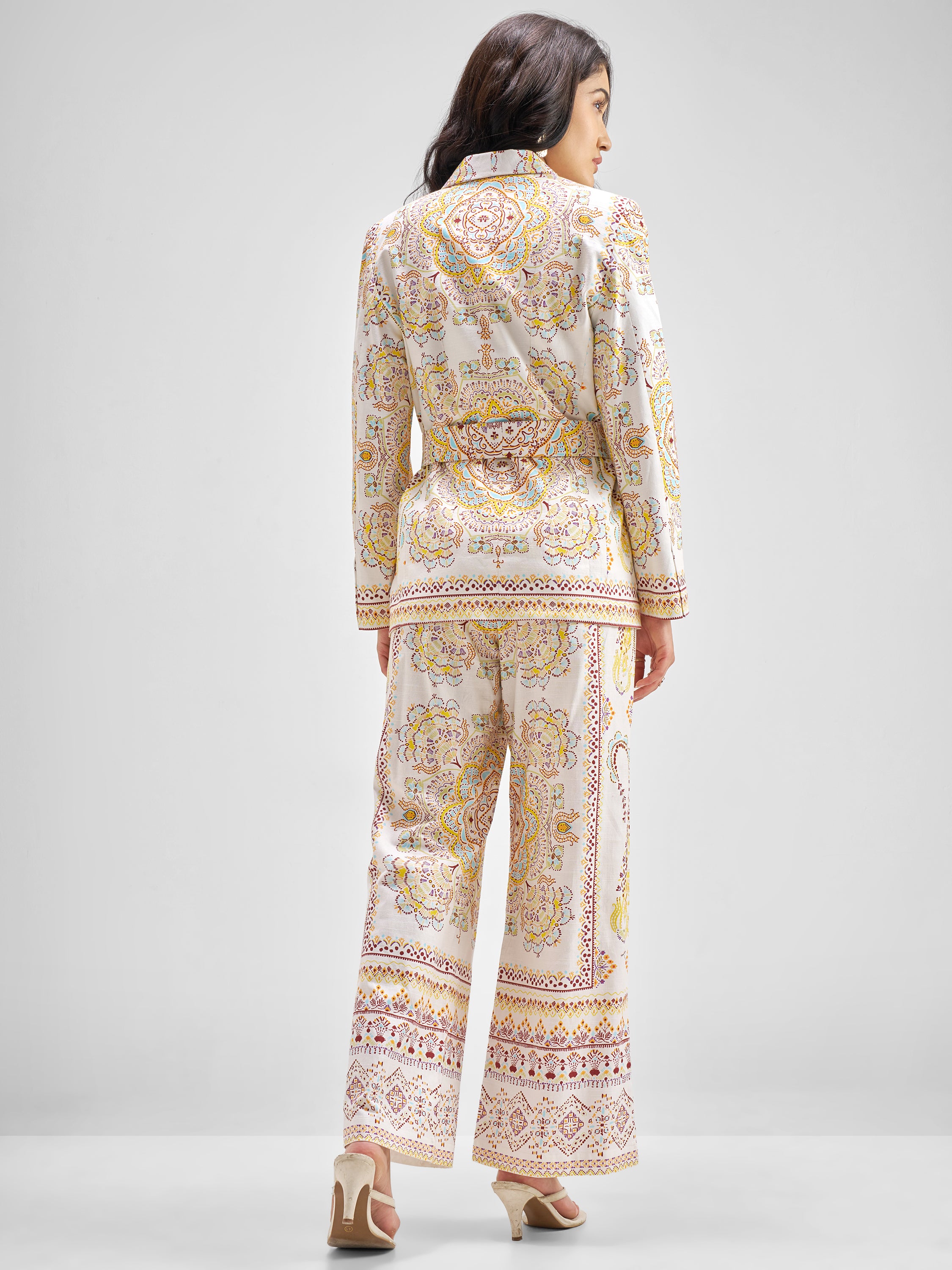 Chic By Tokyo Talkies Women Multi Blazer With Trouser Co-Ords - Multi - Image 3