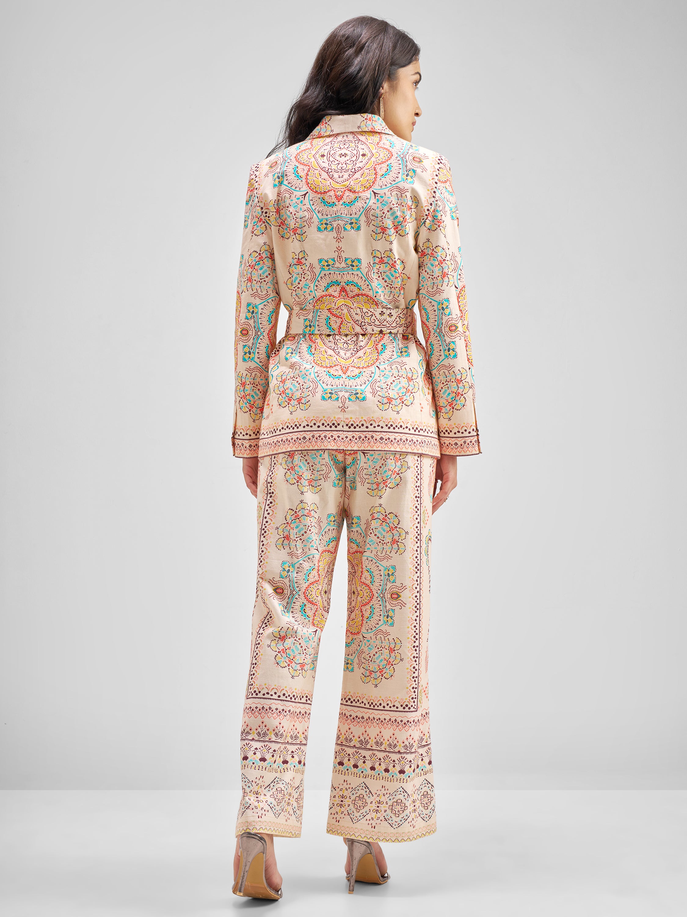 Chic By Tokyo Talkies Women Multi Blazer With Trouser Co-Ords - Multi - Image 3