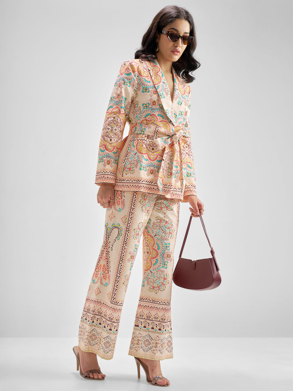 Chic By Tokyo Talkies Women Multi Blazer With Trouser Co-Ords - Multi - Image 4