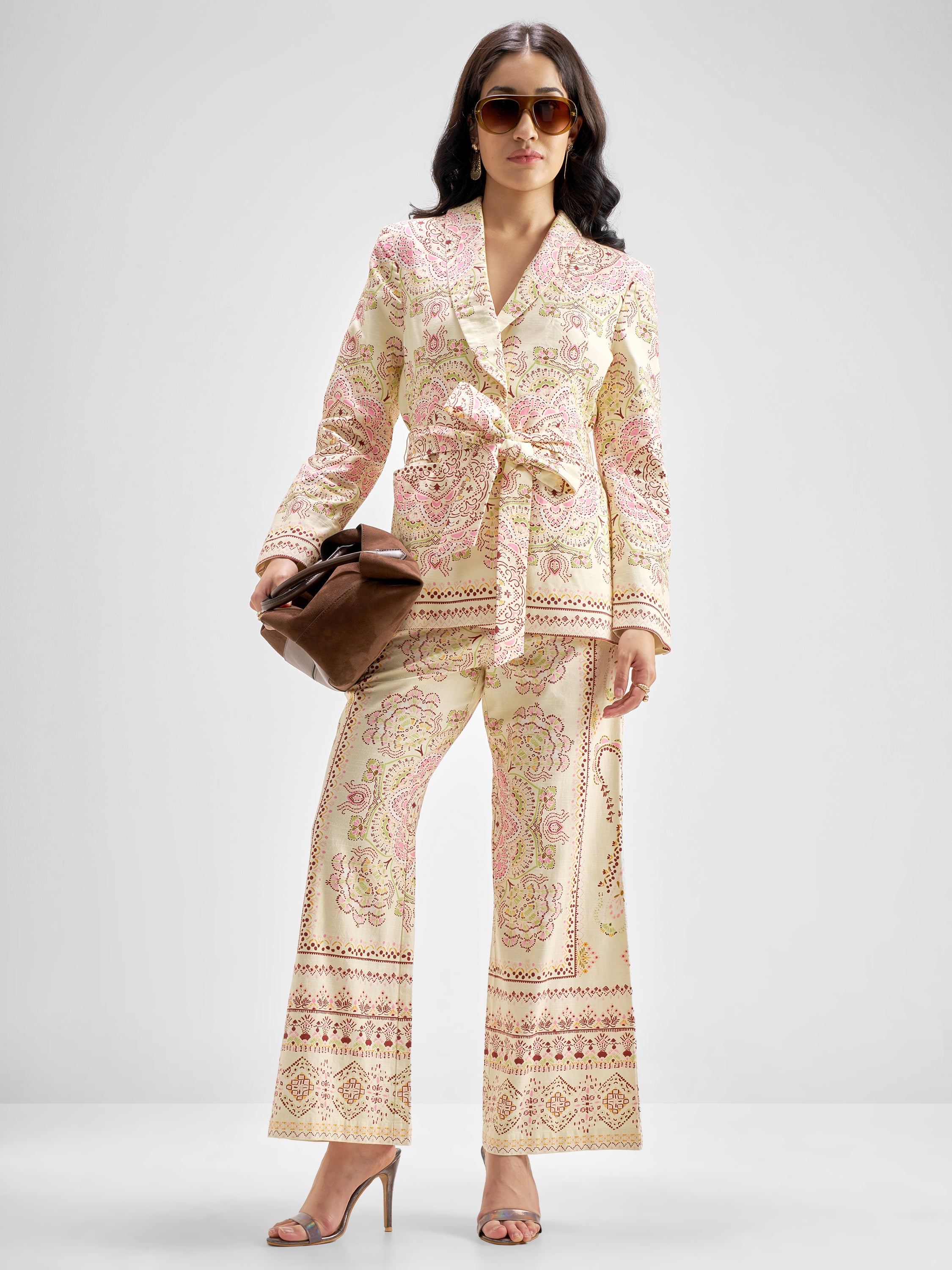 Chic By Tokyo Talkies Women Multi Blazer With Trouser Co-Ords - Multi - Image 2