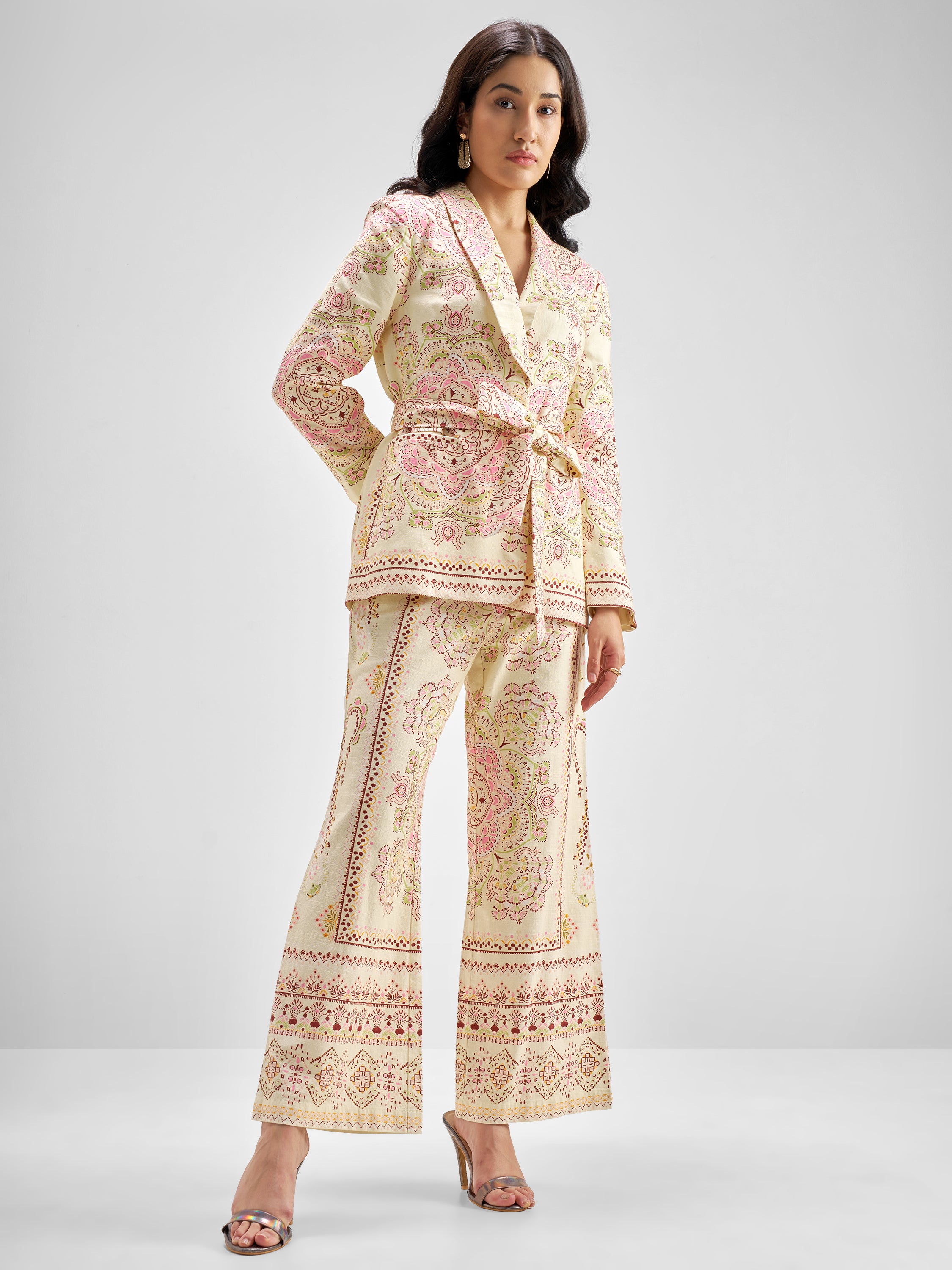 Chic By Tokyo Talkies Women Multi Blazer With Trouser Co-Ords - Multi - Image 4