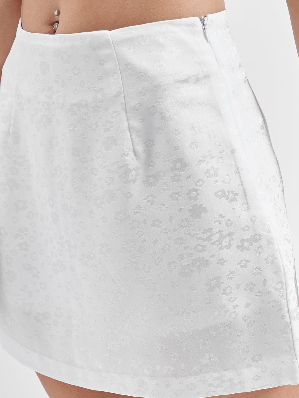 Chic By Tokyo Talkies Women White Coat With Skirt Co-Ords - White - Image 7