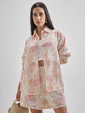ESPYR By Tokyo Talkies Women Pink Shirt With Shorts Co-Ords - Pink - Image 1