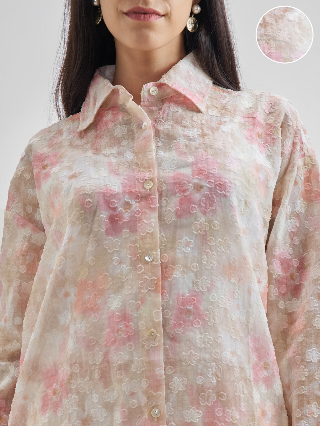 ESPYR By Tokyo Talkies Women Pink Shirt With Shorts Co-Ords - Pink - Image 5