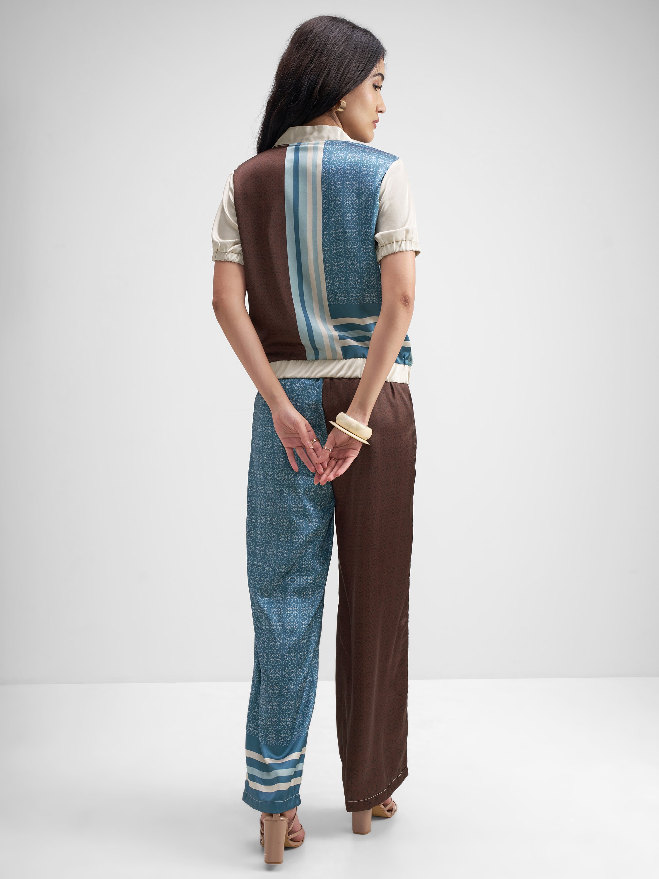 Tokyo Talkies Women Multi Top With Trouser Co-Ords - Multi - Image 3