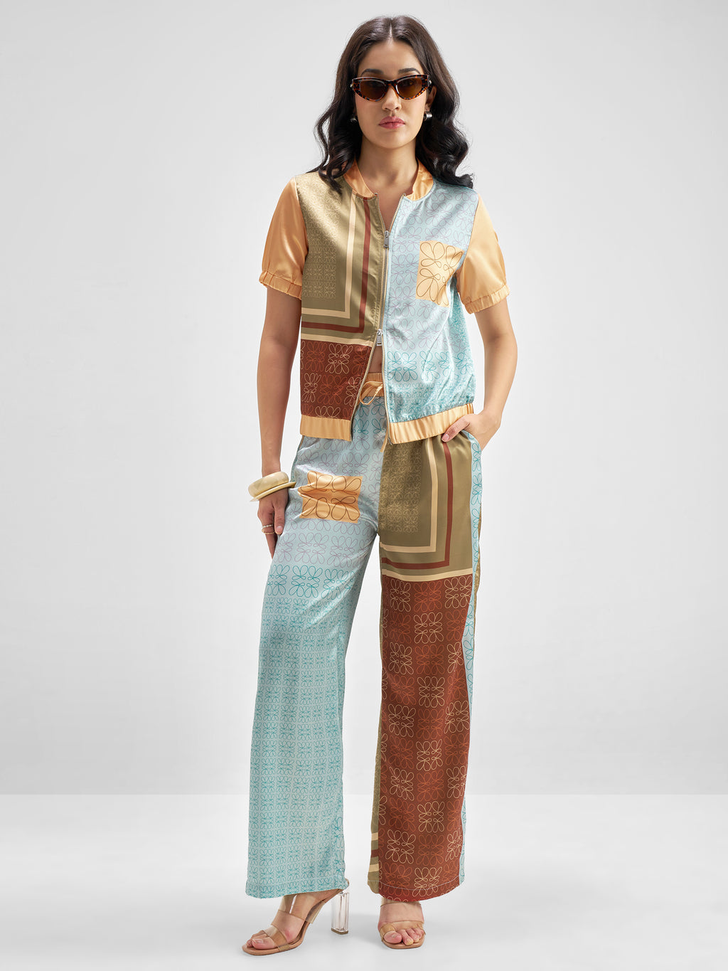 Tokyo Talkies Women Multi Top Trouser Co-Ords - Multi - Image 1