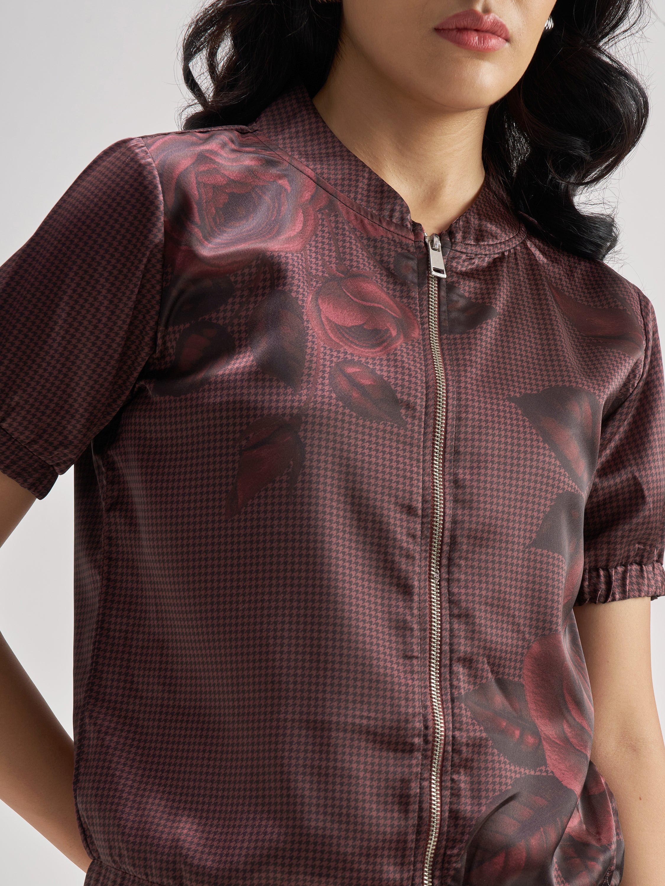 Tokyo Talkies Women Maroon Top Trouser Co-Ords - Maroon - Image 5