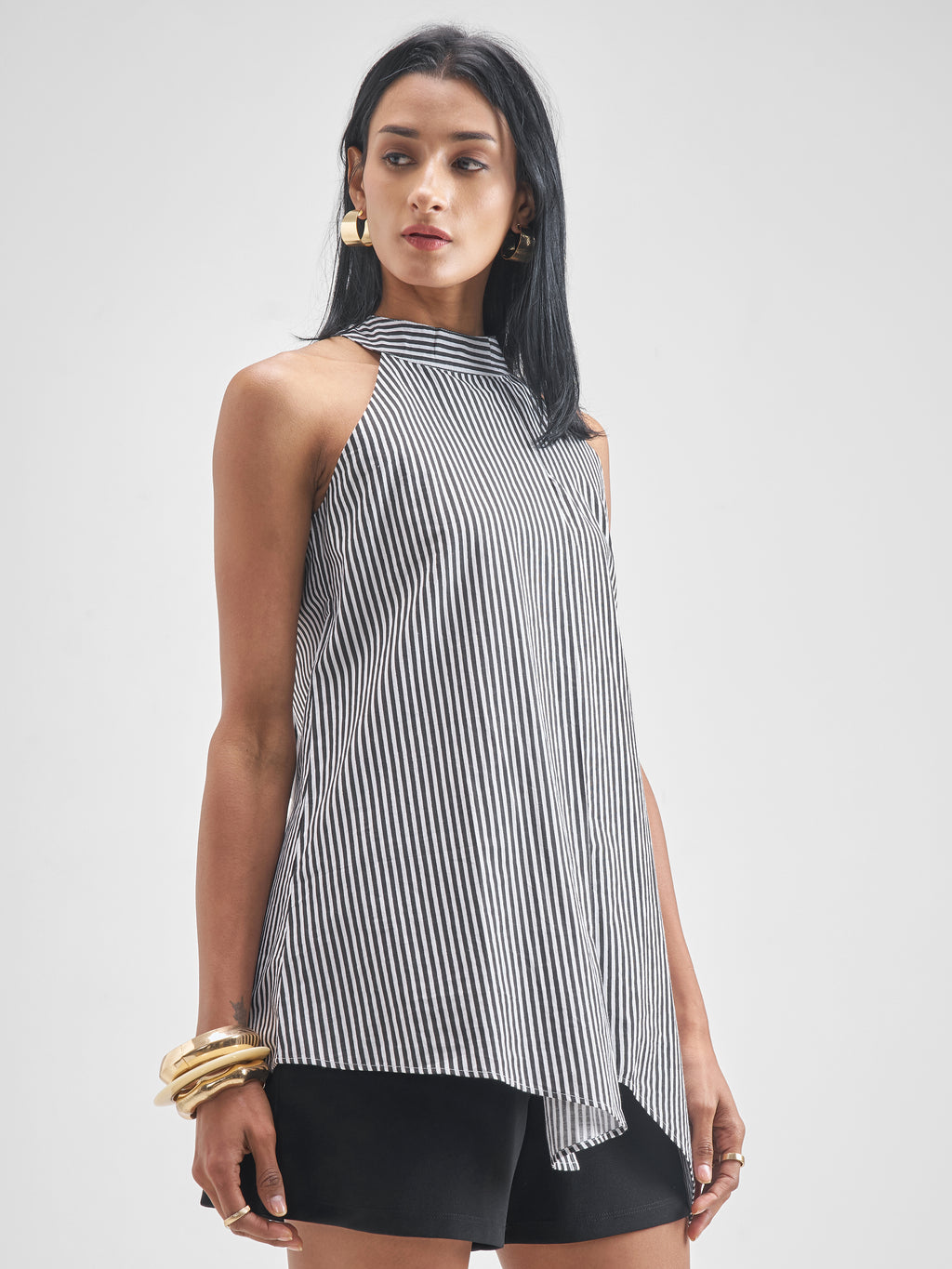Chic By Tokyo Talkies Women Black Top With Shorts Co-Ords - Black - Image 6