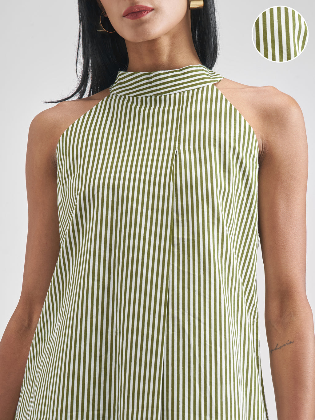 Chic By Tokyo Talkies Women Olive Top With Shorts Co-Ords - Olive - Image 5