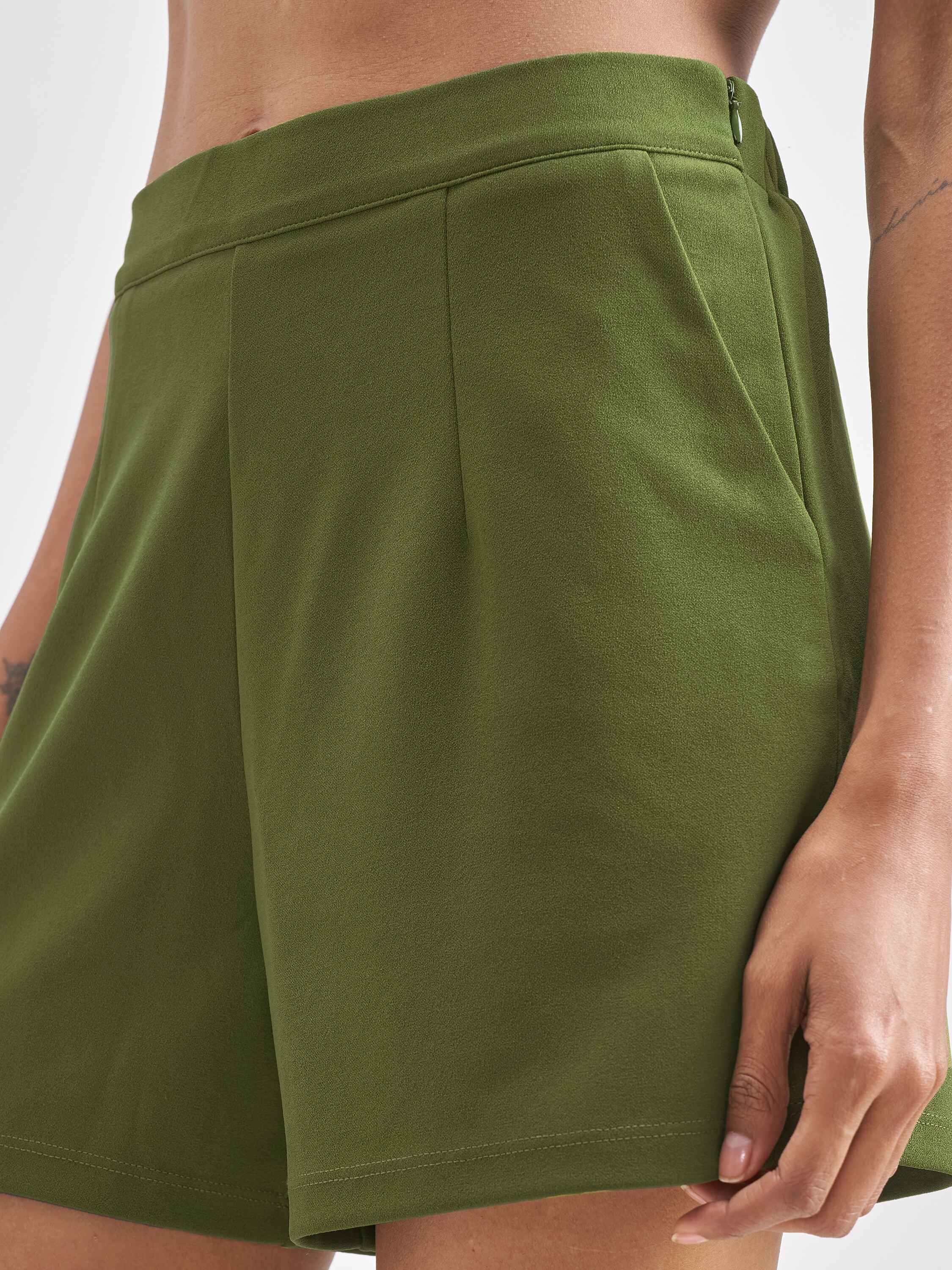 Chic By Tokyo Talkies Women Olive Top With Shorts Co-Ords - Olive - Image 7