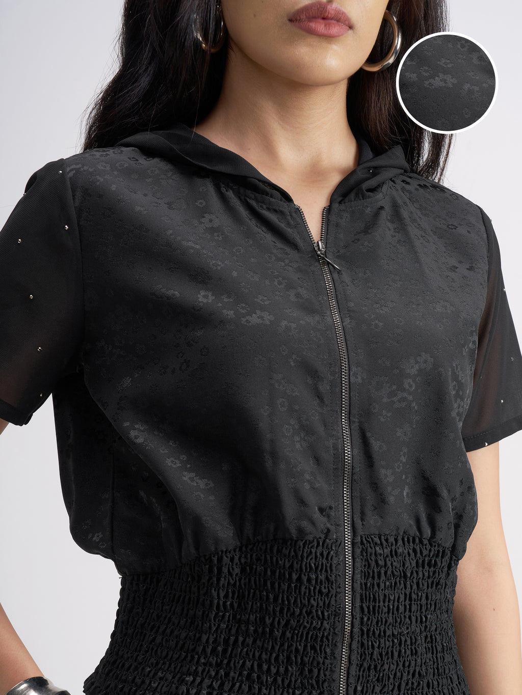 Tokyo Talkies Women Black Top With Trouser Co-Ords - Black - Image 5