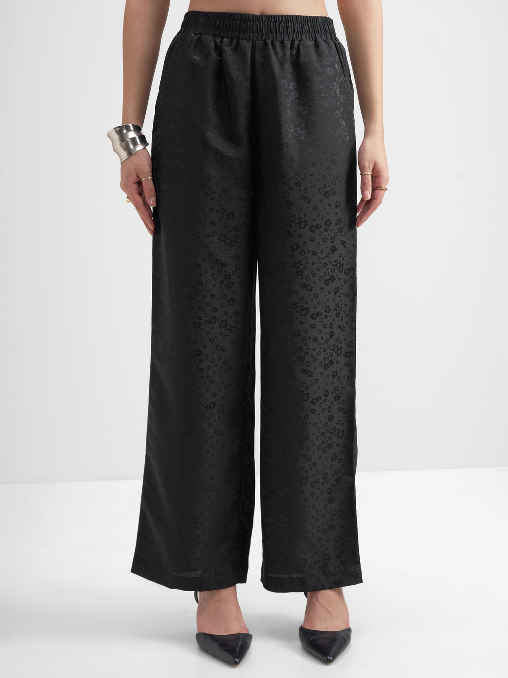 Tokyo Talkies Women Black Top With Trouser Co-Ords - Black - Image 6