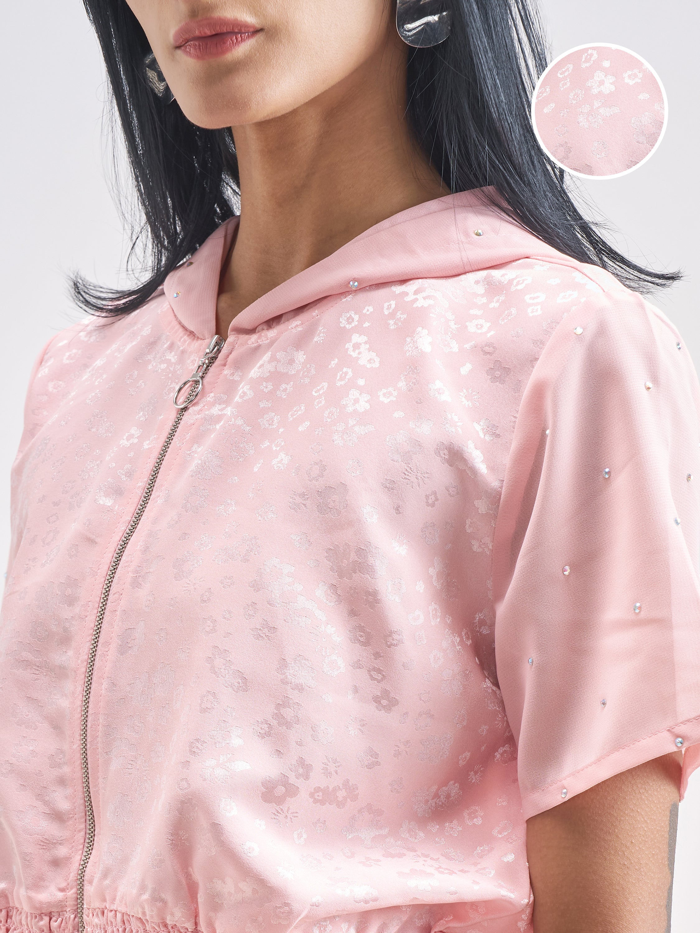 Tokyo Talkies Women Pink Shirt With Trouser Co-Ords - Pink - Image 5