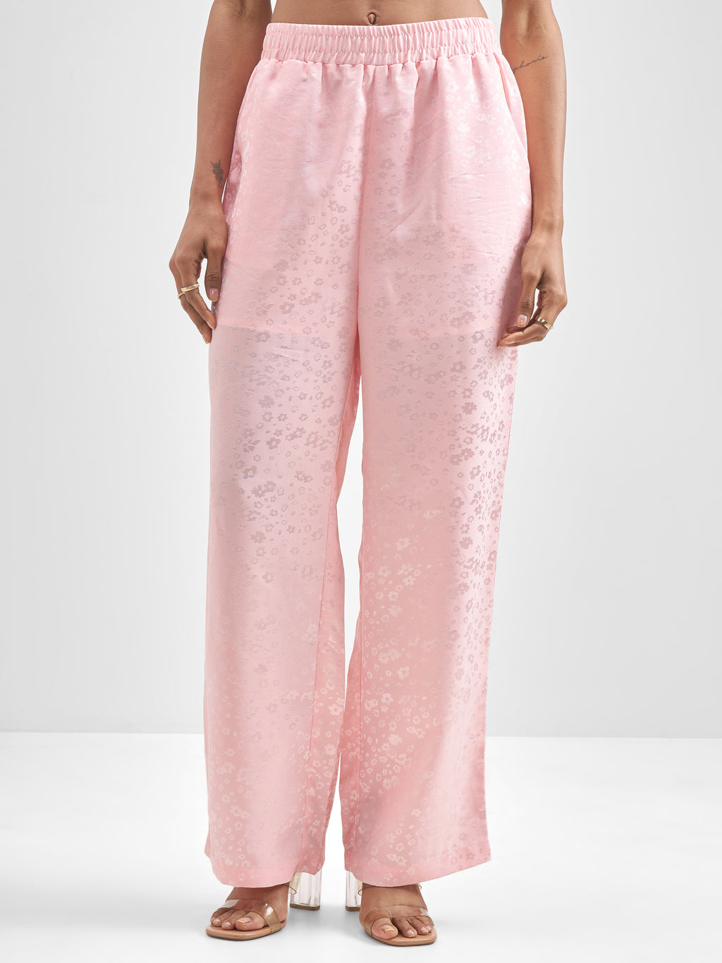 Tokyo Talkies Women Pink Shirt With Trouser Co-Ords - Pink - Image 6