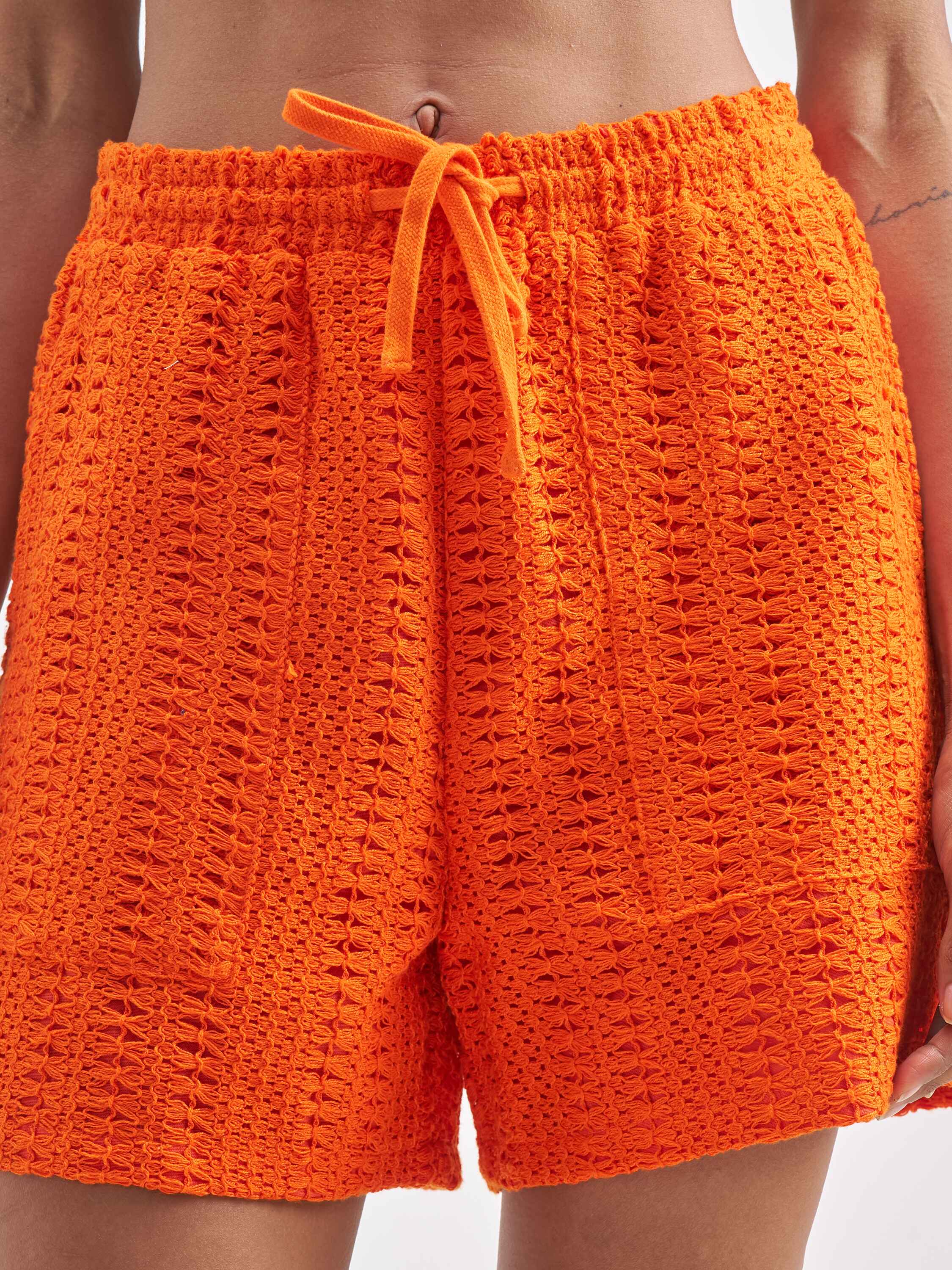ESPYR By Tokyo Talkies Women Orange Shirt With Shorts Co-Ords - Orange - Image 8
