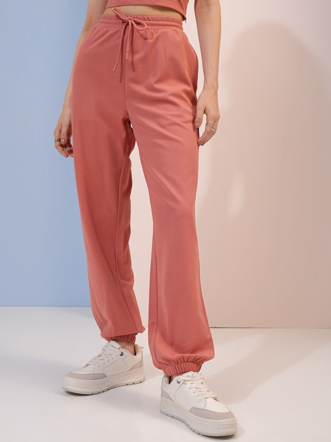 Tokyo Talkies Women Pink Top With Trousers Co-Ords - Pink - Image 7