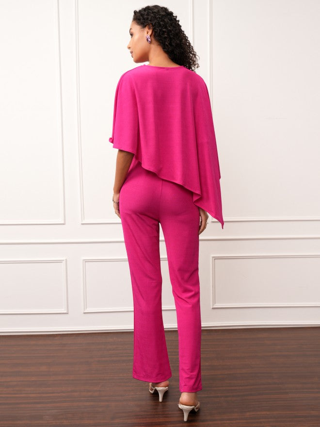 Tokyo Talkies Women Pink Top With Trouser - Pink - Image 2