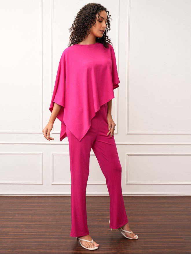 Tokyo Talkies Women Pink Top With Trouser - Pink - Image 5