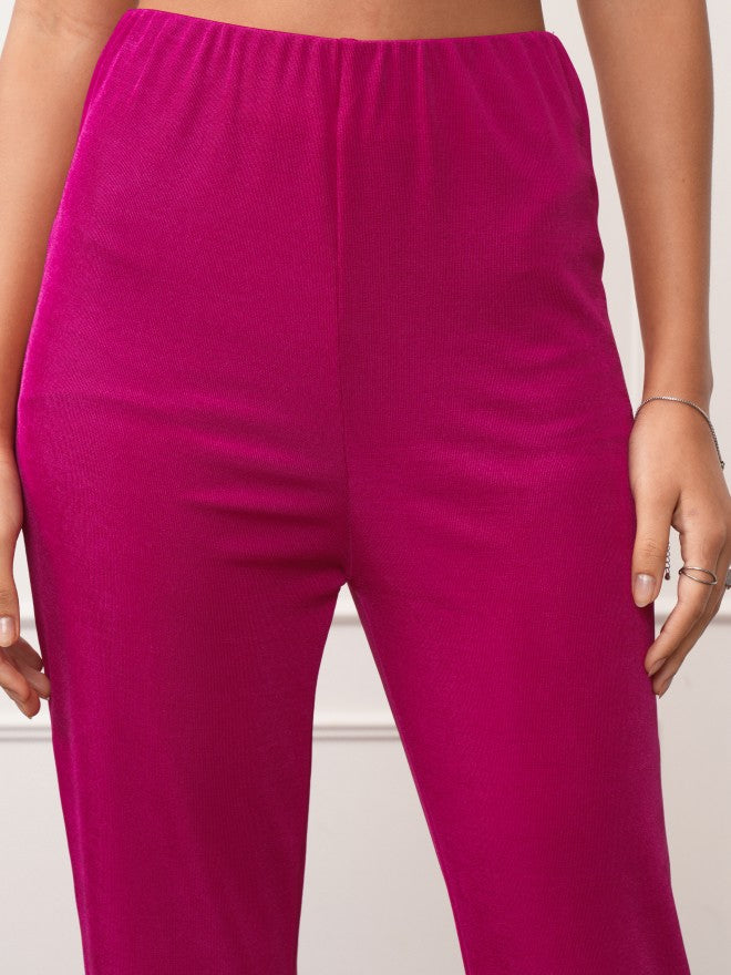 Tokyo Talkies Women Pink Top With Trouser - Pink - Image 6