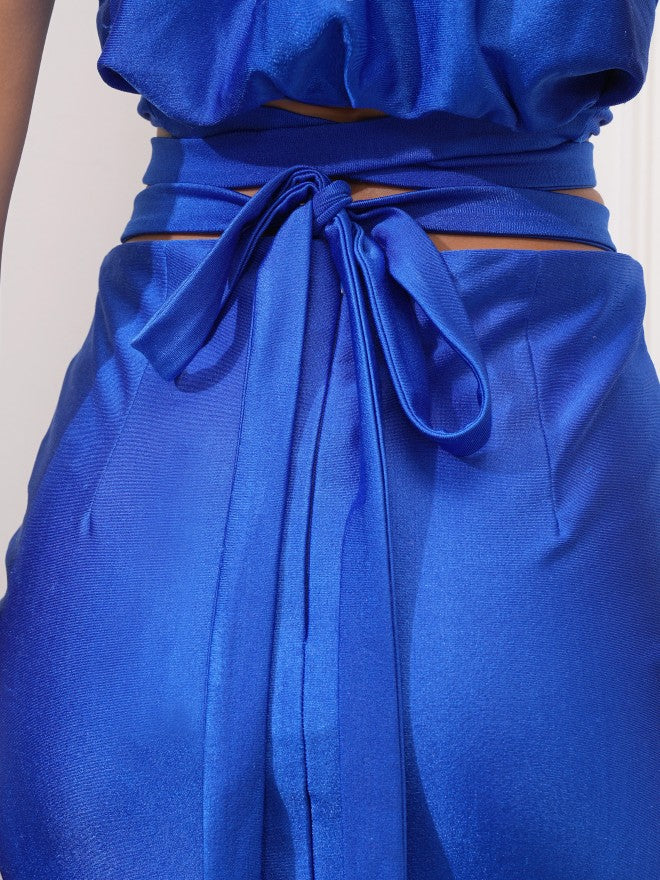 Tokyo Talkies Women Blue Top With Skirt - Blue - Image 5