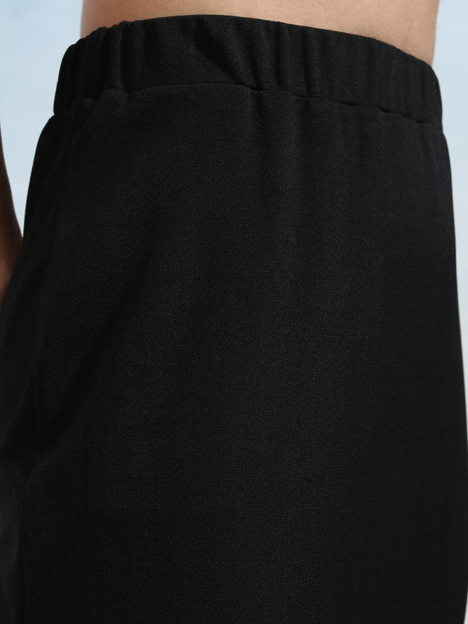 Tokyo Talkies Women Black Coat With Skirt Co-Ords - Black - Image 8