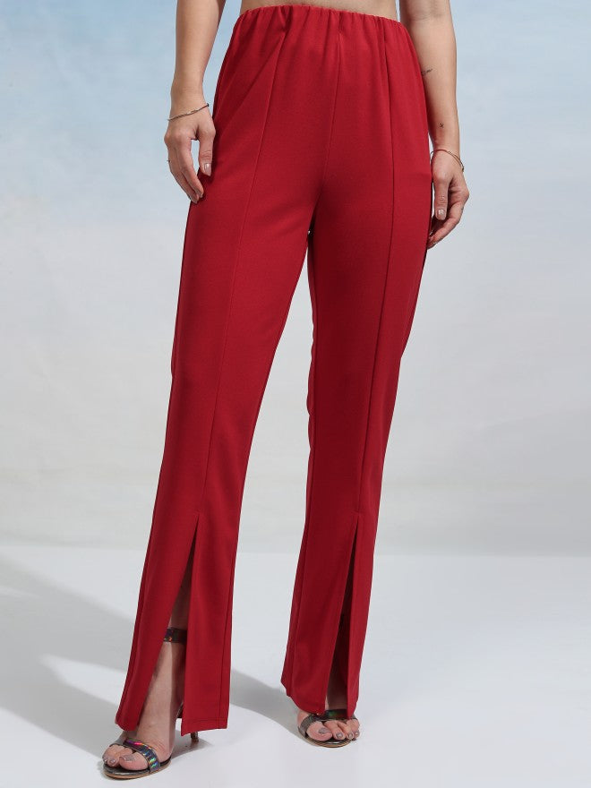 Tokyo Talkies Women Red Top With Trouser - Red - Image 7