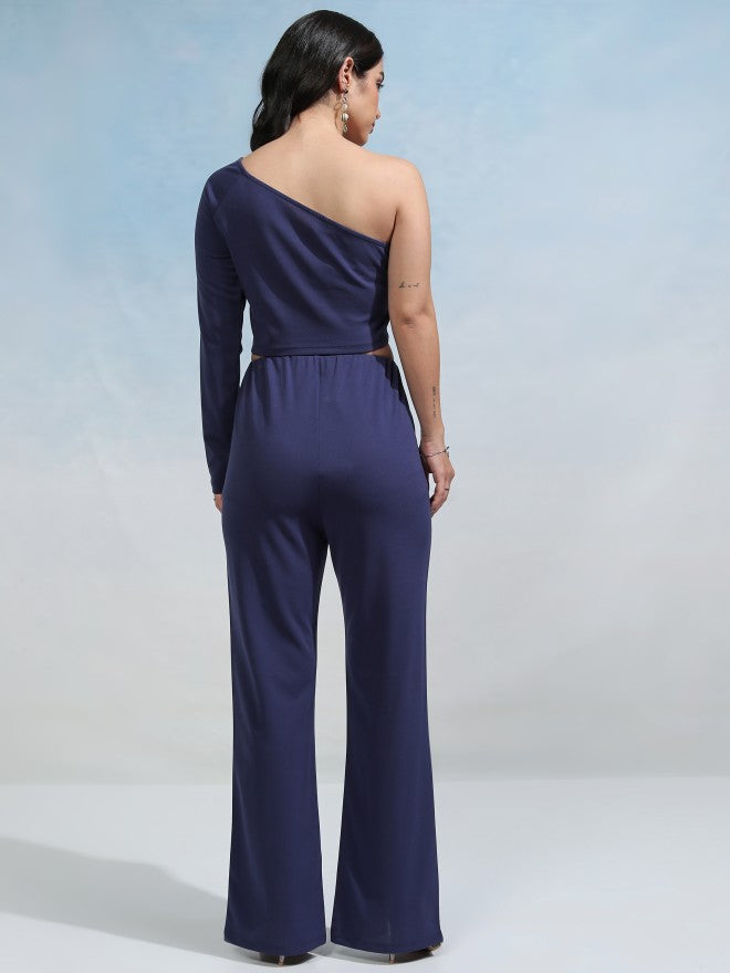 Tokyo Talkies Women Blue Top With Trouser - Blue - Image 3