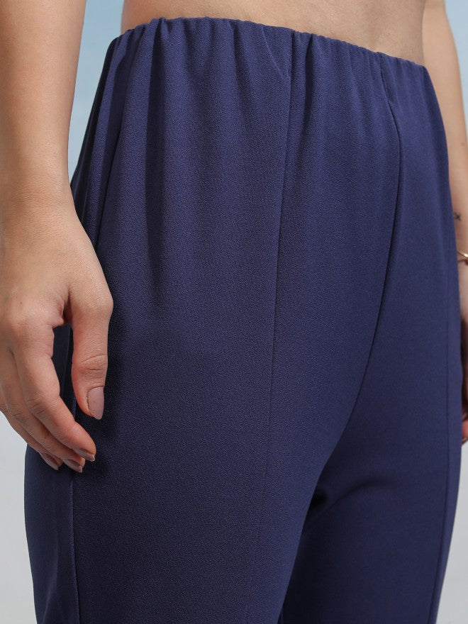 Tokyo Talkies Women Blue Top With Trouser - Blue - Image 8