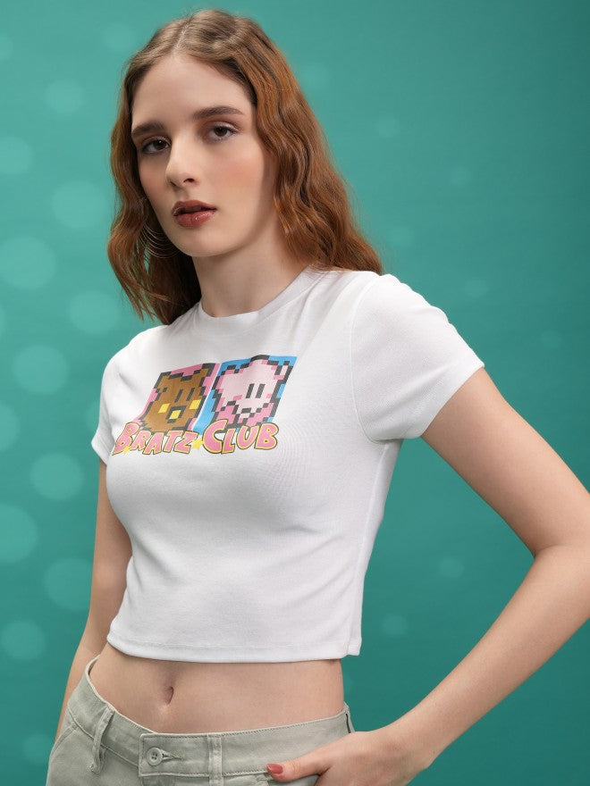 Tokyo Talkies Women White Printed Regular Top - White - Image 4