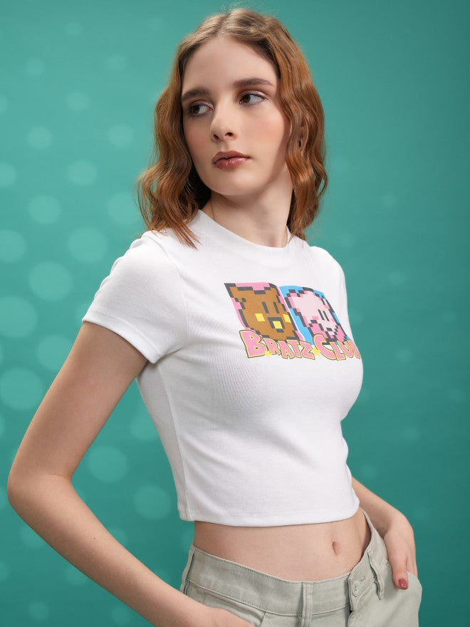 Tokyo Talkies Women White Printed Regular Top - White - Image 6