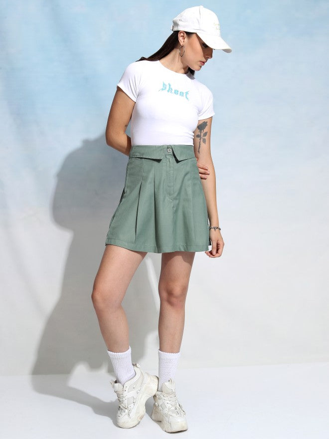 Tokyo Talkies Women White Printed Fitted Top - White - Image 2
